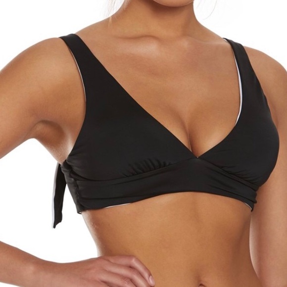 Bikini Lab Solid Reversible Triangle Bikini Top - Picture 2 of 8